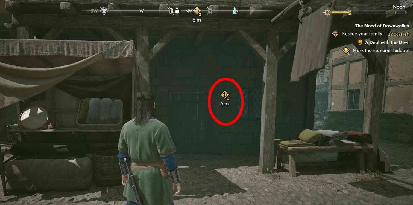 The in-game HUD showing days left to rescue your family