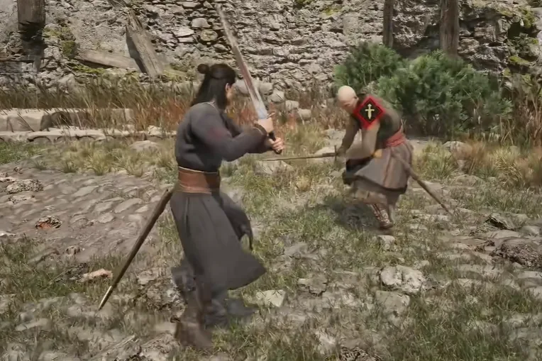 Sparring with Pieter during Like Father, Like Son